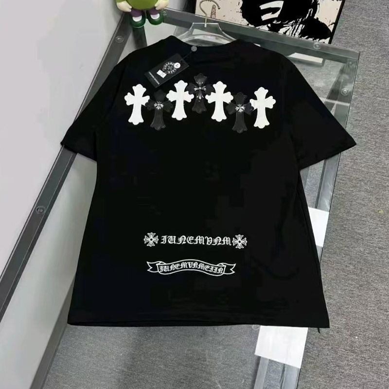 韩国明星同款新款刺绣爆款2026夏季修身重磅十字架刺绣百搭轻奢短