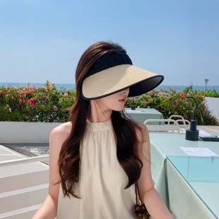 香港潮牌 夏季新款空顶帽子女户外休闲沙滩度假游玩防紫外线遮阳