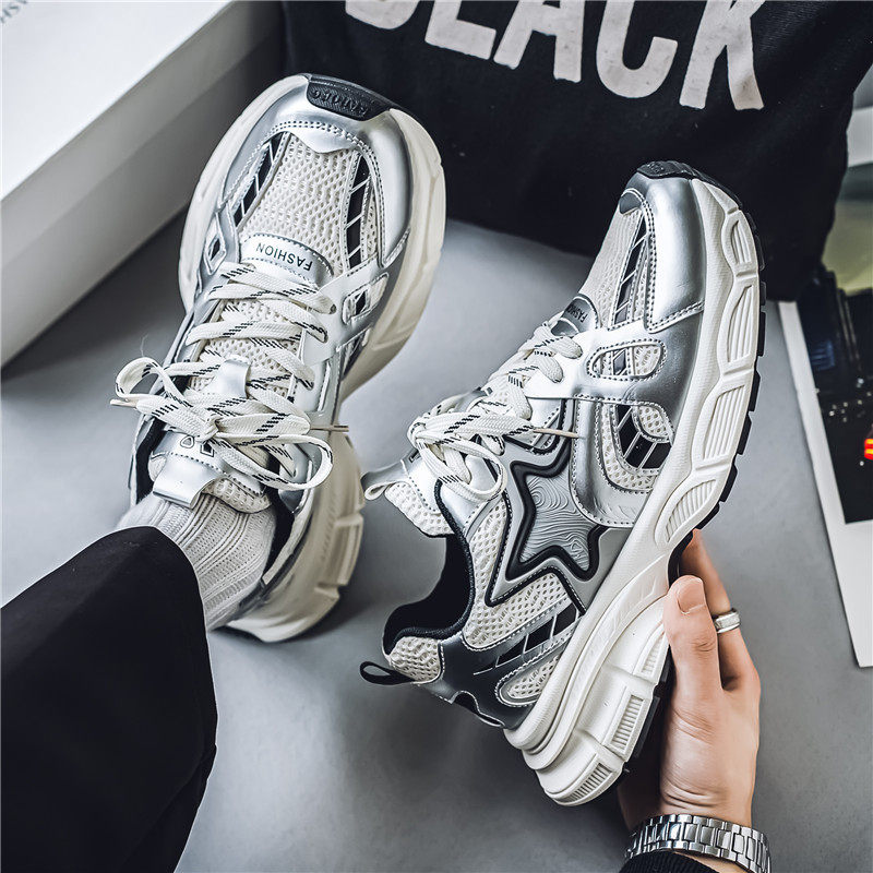 香港潮牌莆田老爹鞋男网面2025爆款百搭厚底增高户外运动休闲跑鞋,流行男鞋,老爹鞋,淘宝优惠券,粉丝福利购,淘宝优惠卷