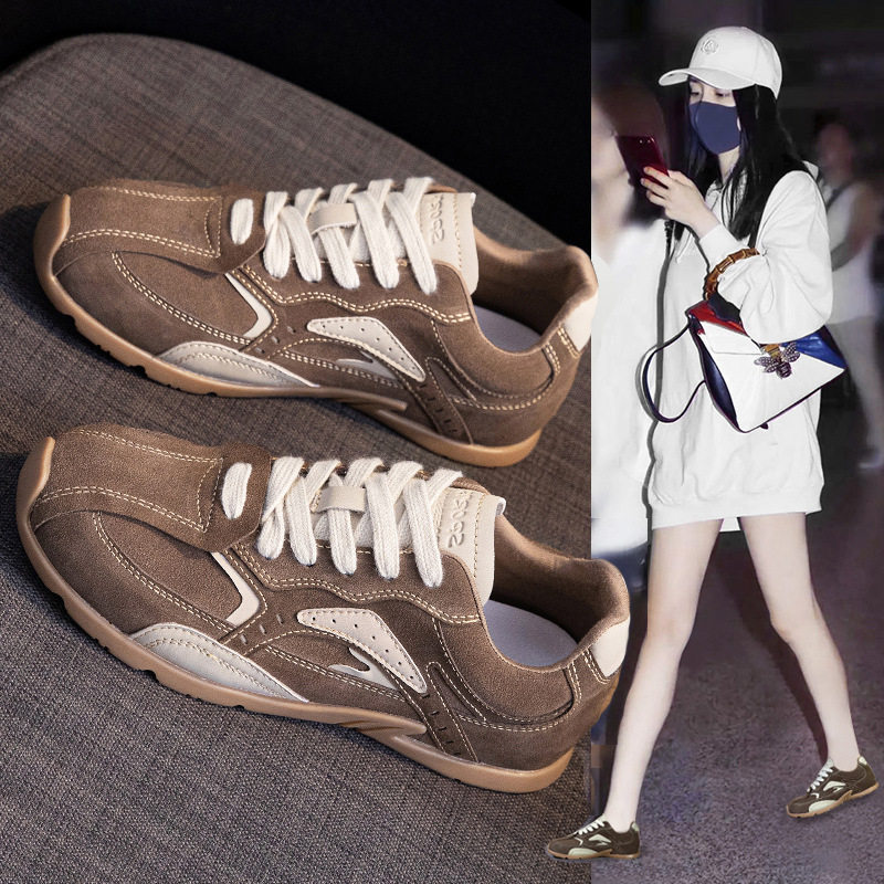 香港潮牌2025秋季新款小单鞋休闲系带学生平底豆豆阿甘运动德训鞋,女鞋,德训鞋,淘宝优惠券,粉丝福利购,淘宝优惠卷