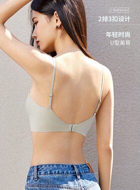 无痕抹胸内衣女透气内搭防走光小胸内衣学生无钢圈文胸美背6076