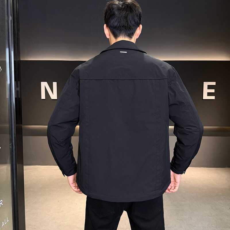 店主风2025冬季主推新款羽绒衬衫男翻领轻薄标羽绒服8176-P175,男装衬衫,电商D238