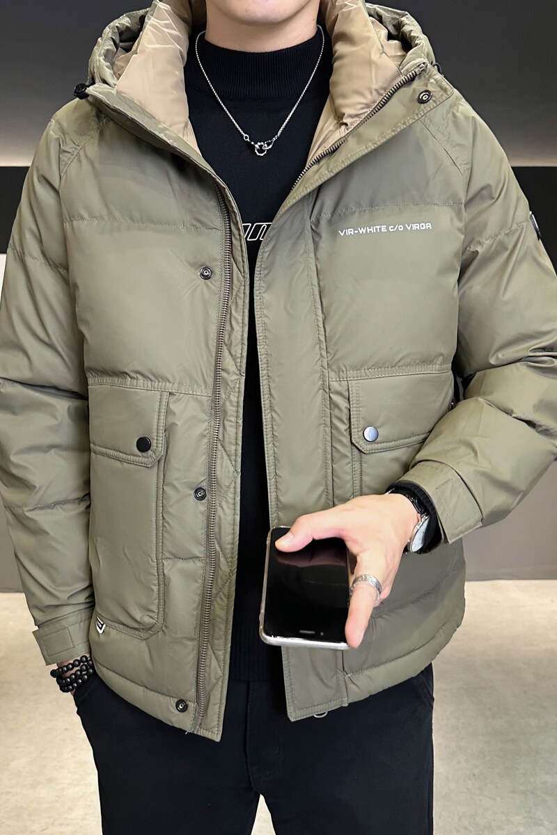 店主风2024冬季新款羽绒服男短款连帽加厚工装羽绒外套2489--P165,男装羽绒服,电商D238