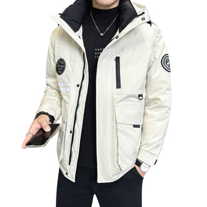 店主风2024冬季新款羽绒服男加厚连帽工装户外冲锋衣8073--P195图片