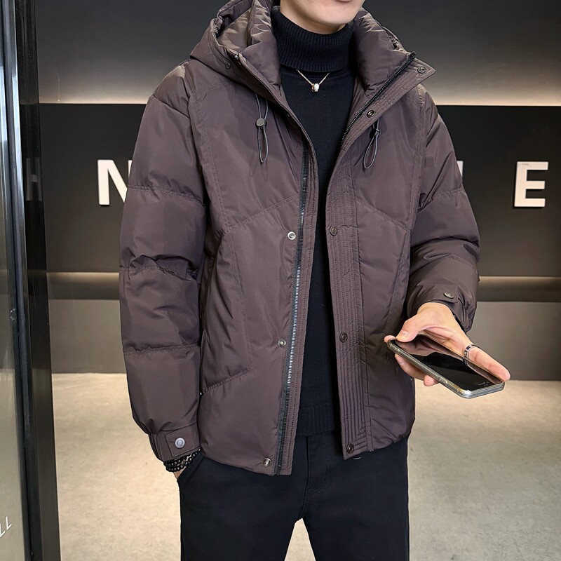店主风2025冬季新款羽绒服男短款连帽加厚标绒外套8181--P210,男装羽绒服,电商D238