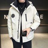 店主风2024冬季新款羽绒服男加厚连帽工装户外冲锋衣8073--P195，男装羽绒服，电商D238