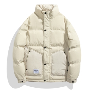 白底平铺2024冬季新款羽绒服男短款立领白鸭绒羽绒外套6801--P150,男装羽绒服,电商D238