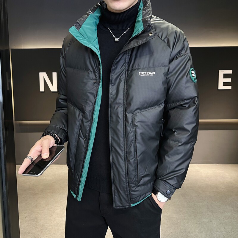 店主风2024冬季新款羽绒服男短款立领白鸭绒羽绒外套8101--P155,男装羽绒服,电商D238