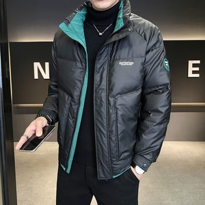 店主风2024冬季新款羽绒服男短款立领白鸭绒羽绒外套8101--P155