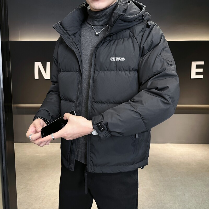 店主风2024冬季新款羽绒服男短款连帽羽绒面包服外套8106--P175图片