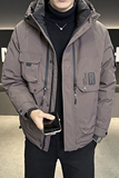 店主风2024冬季新款羽绒服男短款连帽潮牌冲锋衣外套8137--P215，男装羽绒服，电商D238