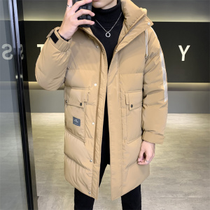 店主风2024冬季新款羽绒服男长款加厚标90%白鸭绒外套2329-P295图片