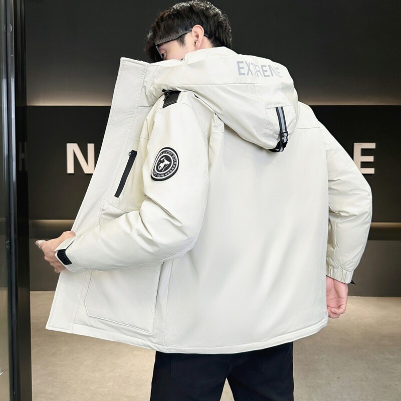 店主风2024冬季新款羽绒服男加厚连帽工装户外冲锋衣8073--P195,男装羽绒服,电商D238