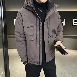 店主风2025冬季新款羽绒服男短款连帽潮牌冲锋衣外套8137--P215图片