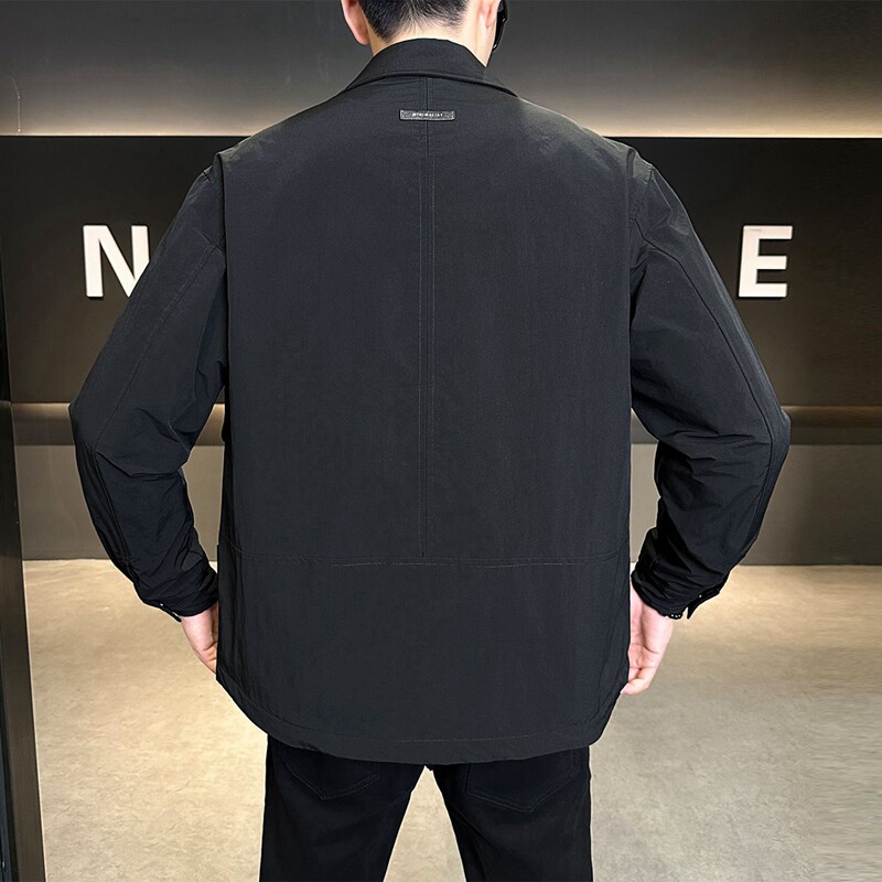 店主风2025冬季主推新款羽绒衬衫男翻领轻薄标羽绒服8173-P165,男装衬衫,电商D238