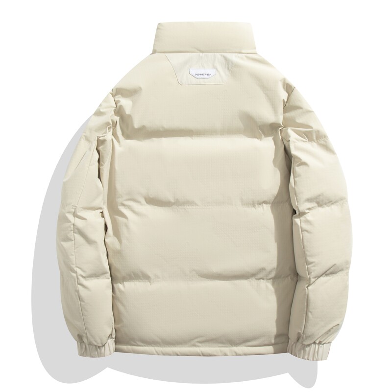 白底平铺2024冬季新款羽绒服男短款立领白鸭绒羽绒外套6801--P150,男装羽绒服,电商D238