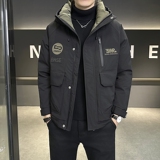 店主风2024冬季新款羽绒服男短款连帽潮牌冲锋衣外套8111--TP200，男装羽绒服，电商D238