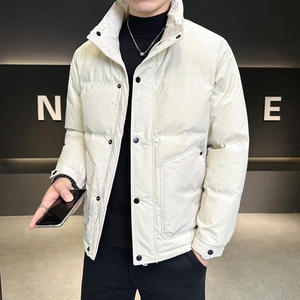 店主风2024冬季新款羽绒服男短款立领白鸭绒羽绒外套6801--P150图片