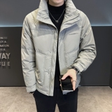 店主风2024冬季主推羽绒服男短款立领标绒外套8869--P165，男装羽绒服，电商D238