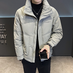 店主风2024冬季主推羽绒服男短款立领标绒外套8869--P165,男装羽绒服,电商D238