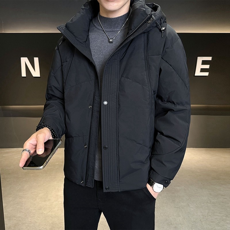 店主风数据款2025冬季新款羽绒服男短款连帽加厚外套8172--P210，男装羽绒服，电商D238
