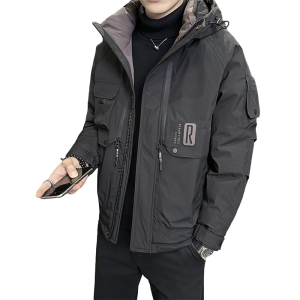 店主风2025冬季新款羽绒服男短款连帽潮牌冲锋衣外套8137--P215图片