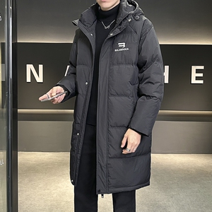 店主风2024冬季新款羽绒服男中长款加厚宽松标绒外套8838--P295图片