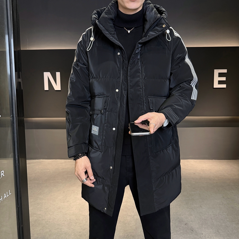 店主风2025冬季羽绒服男中长款加厚宽松羽绒外套2429--P195，男装羽绒服，电商D238