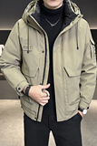 店主风2025冬季新款羽绒服男短款连帽潮牌冲锋衣外套8128--P200，男装羽绒服，电商D238