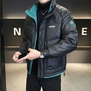 店主风2024冬季新款羽绒服男短款立领白鸭绒羽绒外套8101--P155图片