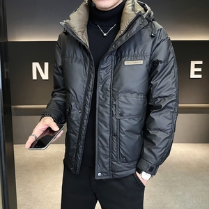 店主风2024冬季新款羽绒服男短款连帽羽绒面包服外套8131--P185,男装羽绒服,电商D238