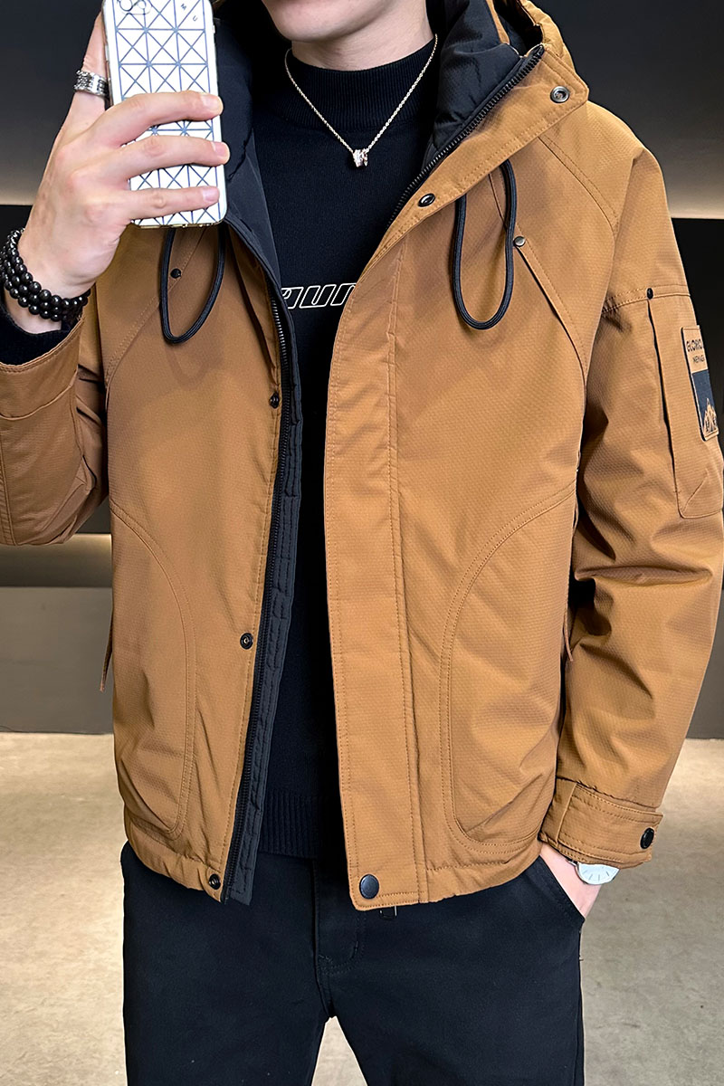 店主风2025冬季新款羽绒服男短款连帽背带户外加厚外套8152--P210,男装羽绒服,电商D238