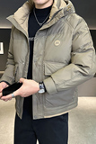 2024冬季新款羽绒服男短款连帽加厚工装羽绒外套2488--P165，男装羽绒服，电商D238