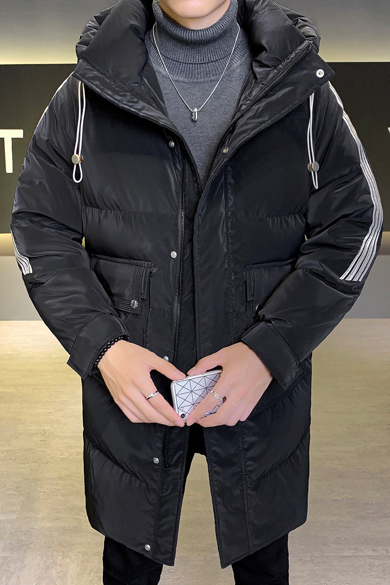店主风2024冬季羽绒服男长款加厚标90%白鸭绒外套2329-P340,男装羽绒服,电商D238