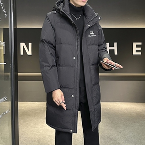 店主风2024冬季新款羽绒服男中长款加厚宽松标绒外套8838--P295图片