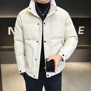店主风2024冬季新款羽绒服男短款立领白鸭绒羽绒外套6801--P150,男装羽绒服,电商D238