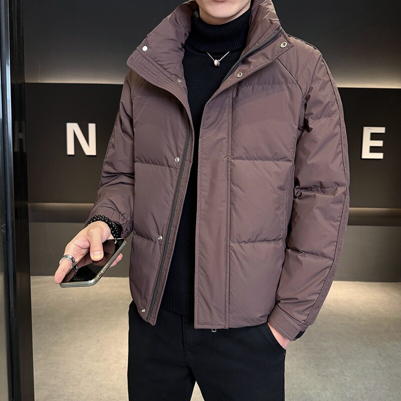 店主风2025冬季新款立领加厚羽绒服男标绒保暖外套8186-P195,男装羽绒服,电商D238