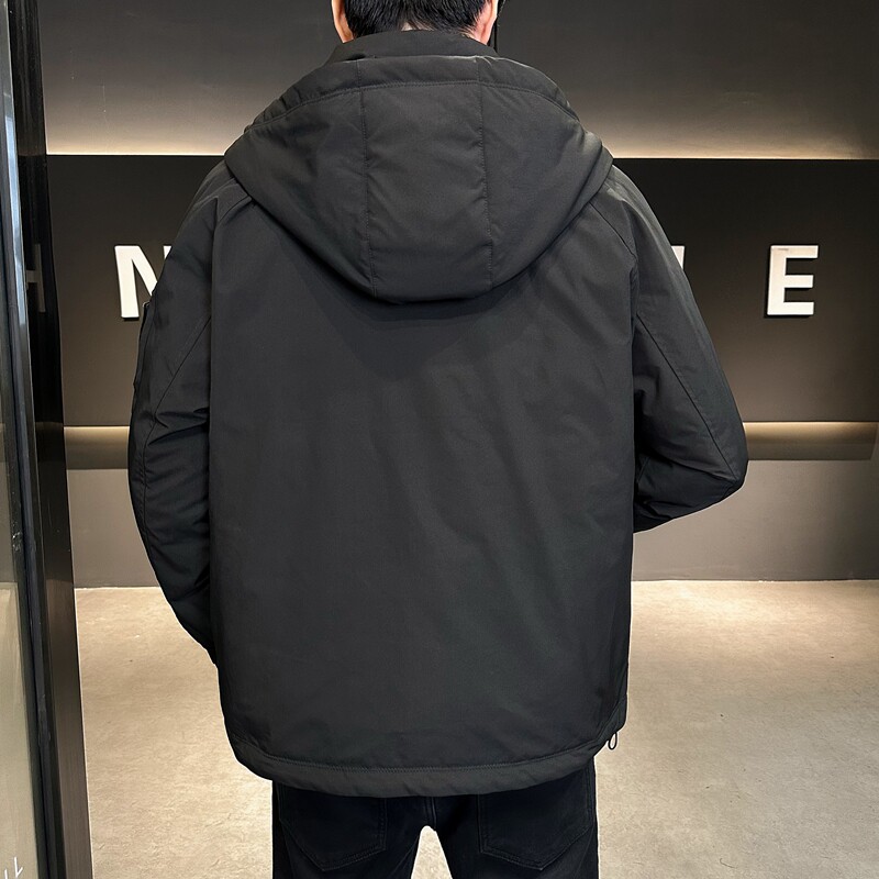 店主风2024主推冬季羽绒服男短款连帽加厚外套2336--P195,男装羽绒服,电商D238
