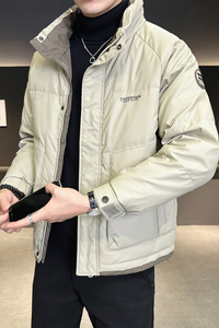 店主风2024冬季新款羽绒服男短款立领白鸭绒羽绒外套8101--P155图片