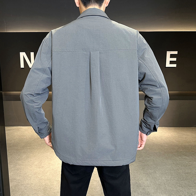 店主风2025冬季新款羽绒衬衫男精品轻薄标90%绒羽绒服5105-P200，男装衬衫，电商D238