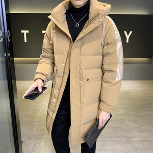 店主风2024冬季新款羽绒服男长款加厚标90%白鸭绒外套2329-P295