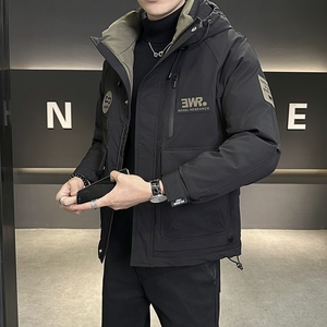 店主风2024冬季新款羽绒服男短款连帽潮牌冲锋衣外套8111--TP200图片