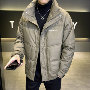 店主风2024冬季主推羽绒服男短款立领标绒外套8869--P165