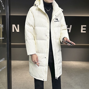 店主风2024冬季新款羽绒服男中长款加厚宽松标绒外套8838--P295图片