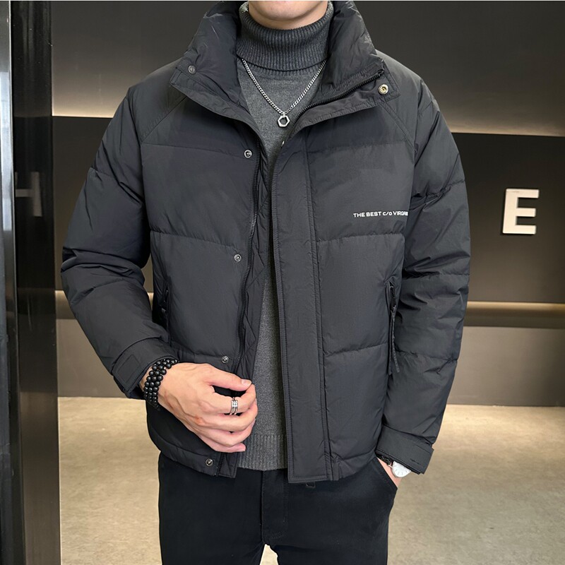 店主风2024冬季新款羽绒服男短款立领白鸭绒羽绒外套28806-P165,男装羽绒服,电商D238