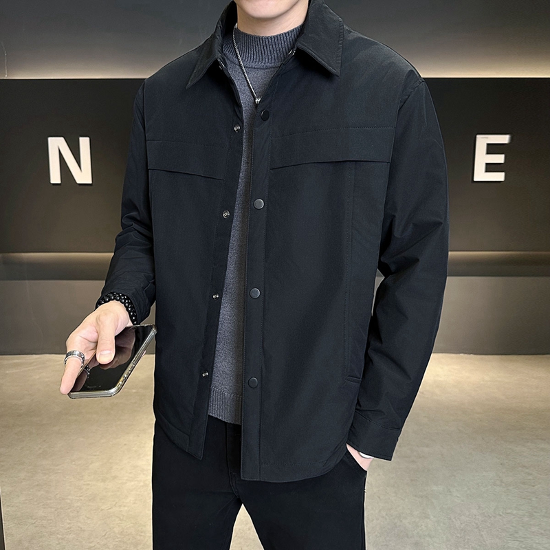 店主风2025冬季新款羽绒衬衫男轻薄标90%绒羽绒服5106-P185，男装衬衫，电商D238