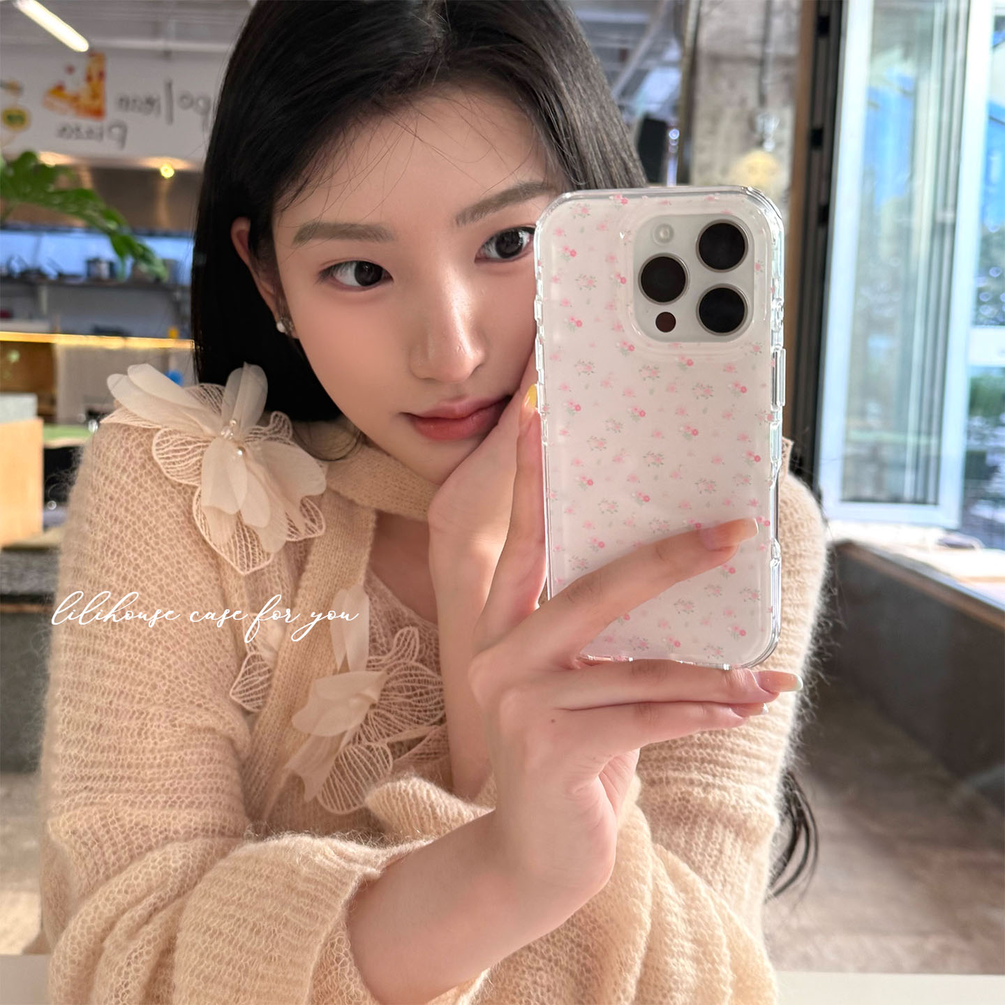 少女心唯美满屏小碎花苹果手机壳