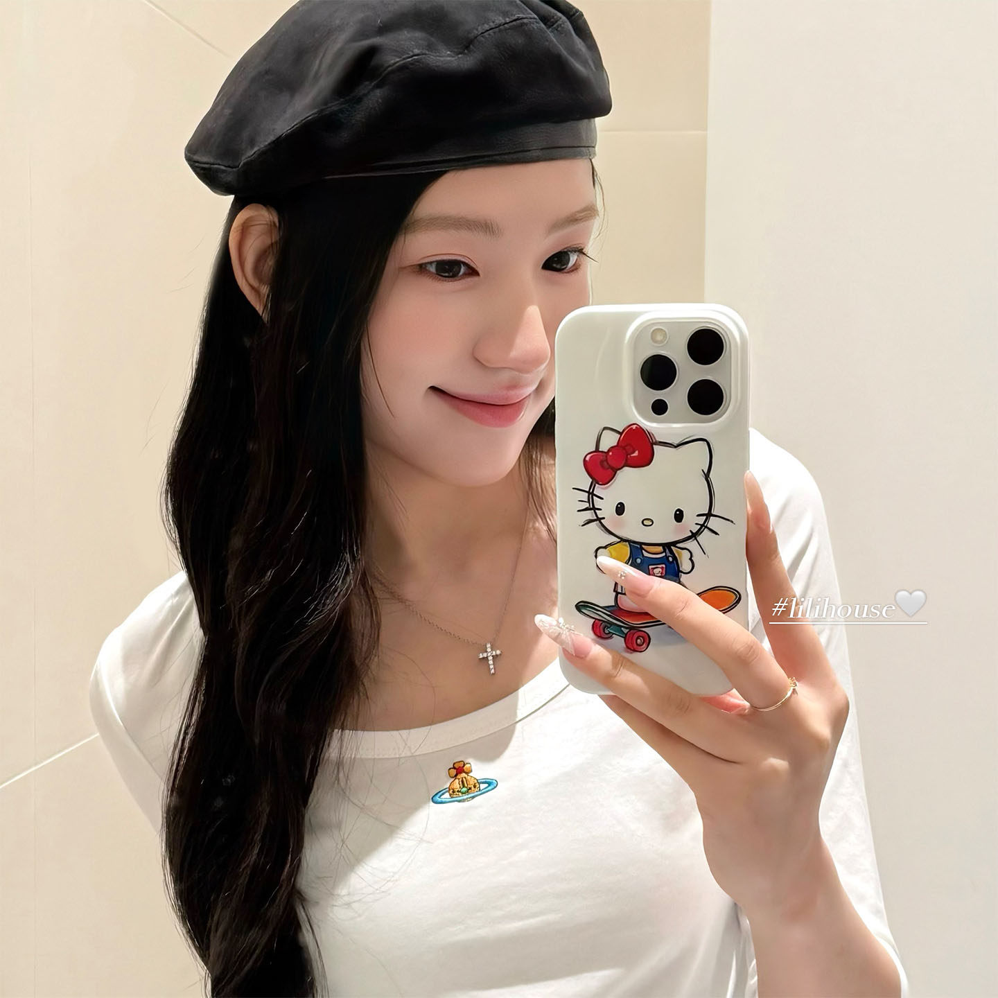 lilihouse韩国ins可爱少女涂鸦滑板猫咪插画17适用17pro苹果17ProMax手机壳iPhone16全包15新款14Pro保护套13,3C数码配件,手机保护套/壳,淘宝优惠券,粉丝福利购,淘宝优惠卷