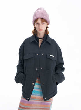 SERY 一手长翻领分割廓形太空棉外套 外套 设计师新品sery