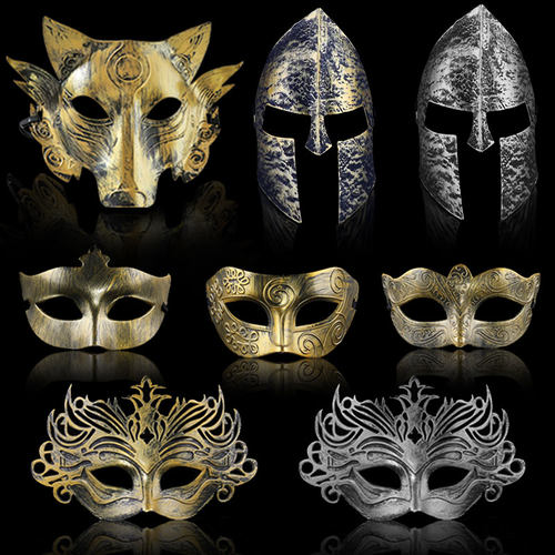 宸涛舞会面具仿古皇冠绅士复古